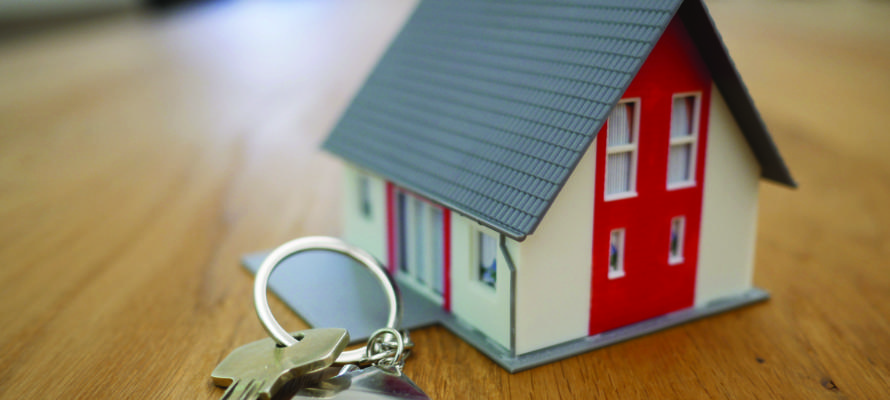 Model house and keys Model house and keys, symbolising a new home.