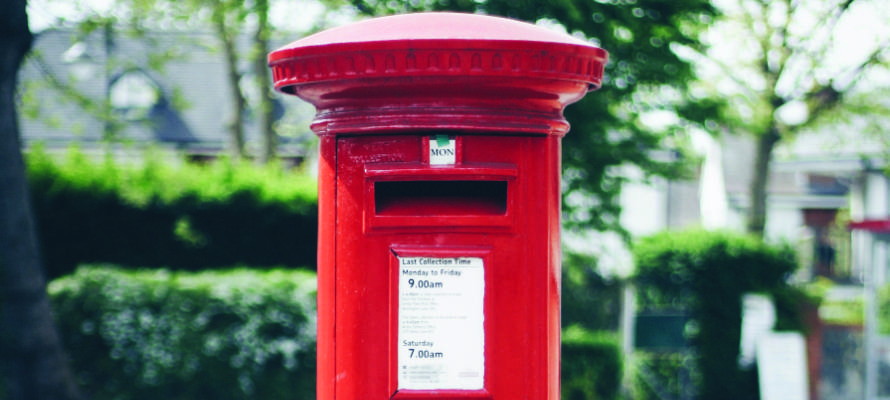 Royal Mail Post Box Royal Mail post box with vegetation in the background