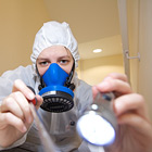 Image of asbestos surveyor at work