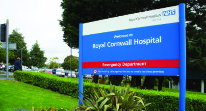 Royal Cornwall Hospital Sign